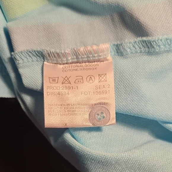 Paul Smith Light Blue Polo with Multicolor Stripes - Picture 8 of 10